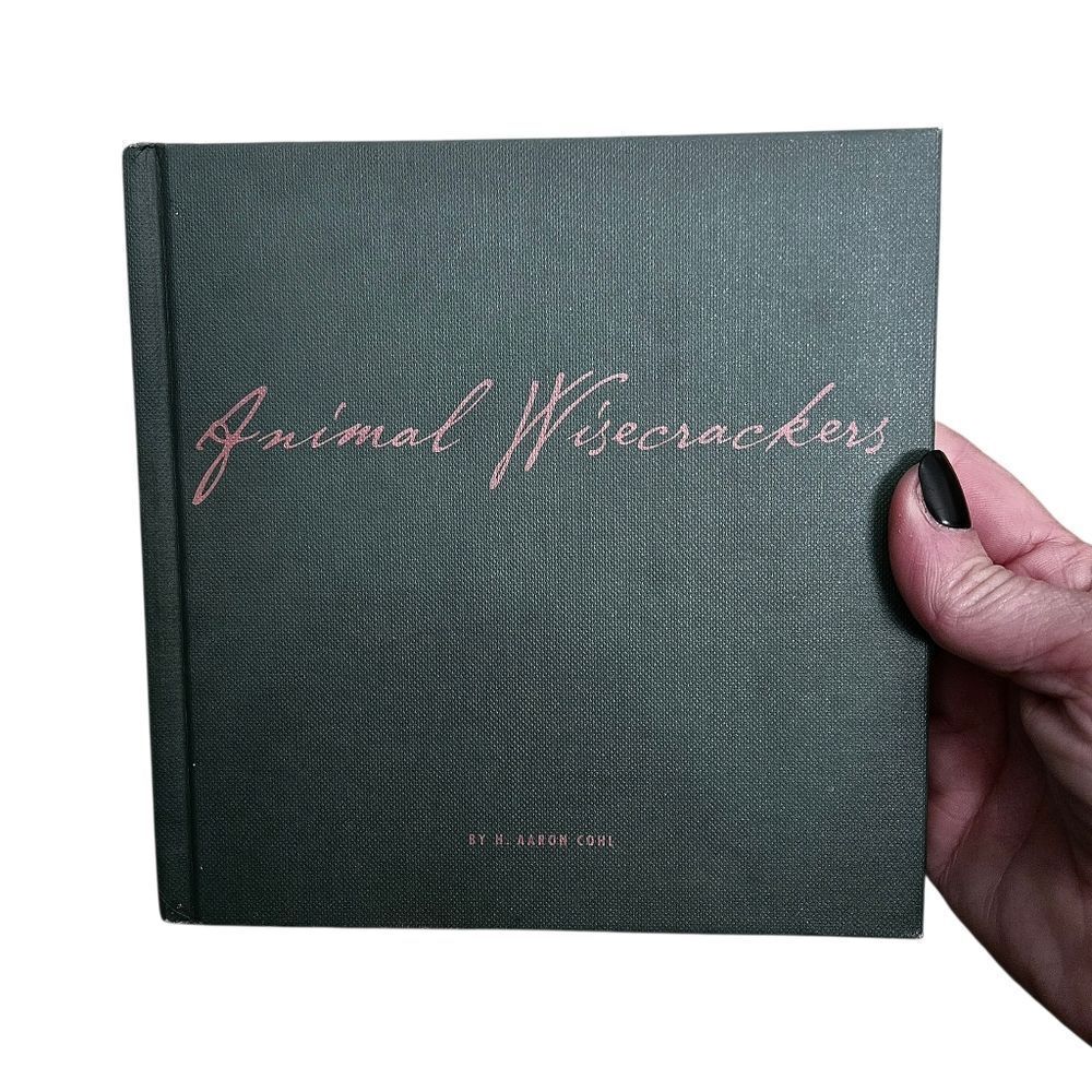 "5/$40" Green Coffee Table Book "Animal Wisecrackers" Illistrated Animal Jokes